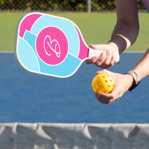 Raquette De Pickleball Bold Bright Fun Chic Cercles Abstraits Art Motif