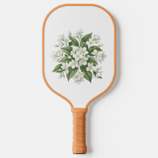 Raquette de Pickleball Botanique Florale Blanche É
