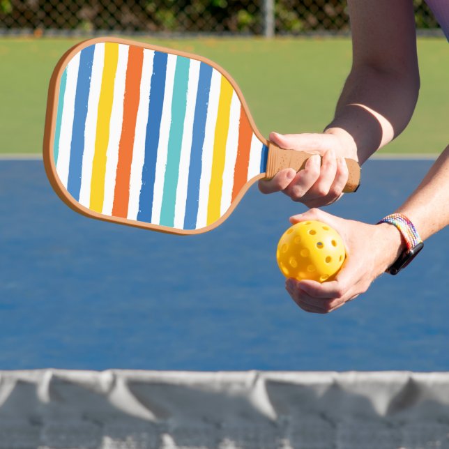 Raquette De Pickleball Bright Beach Striped Motif (Insitu)