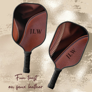 Raquette De Pickleball Brown non zippé faux cuir personnalisé