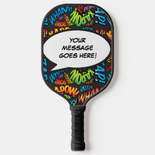 Raquette De Pickleball Bulle de dialogue personnalisée Funny Cool Bande d