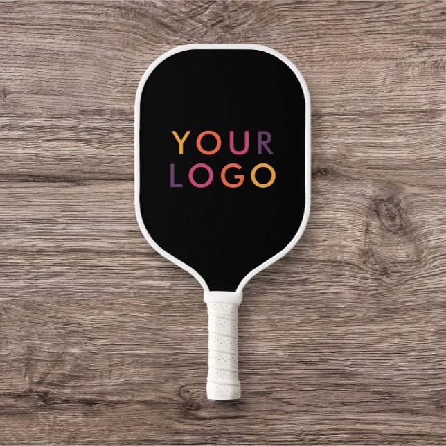 Raquette De Pickleball Business Logo Black (Créateur téléchargé)