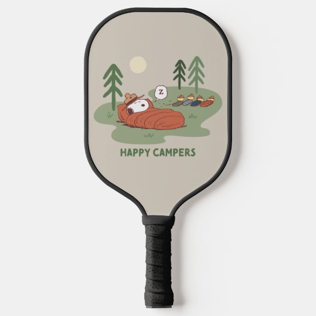 Raquette De Pickleball cacahuètes | Campeurs de couchage Snoopy & Woodsto (Recto)