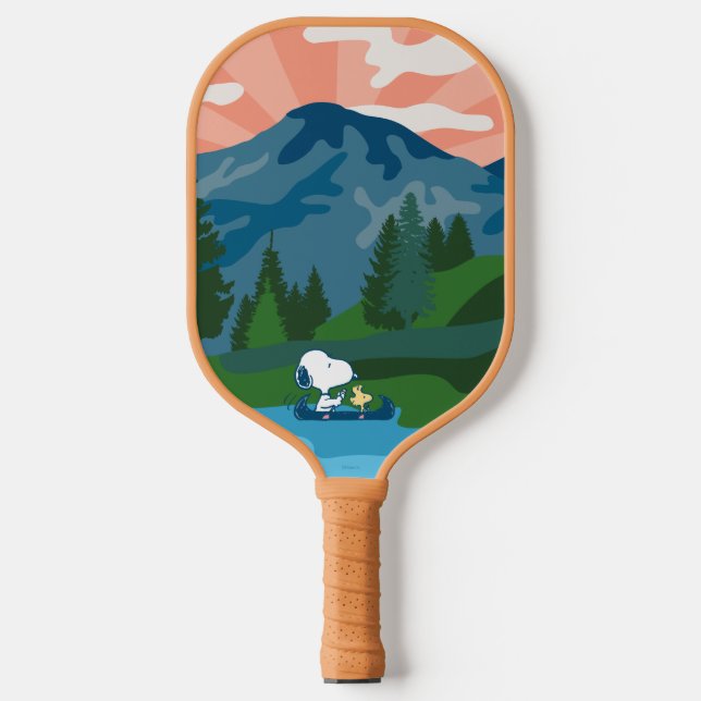 Raquette De Pickleball cacahuètes | Canoë Snoopy & Woodstock (Recto)