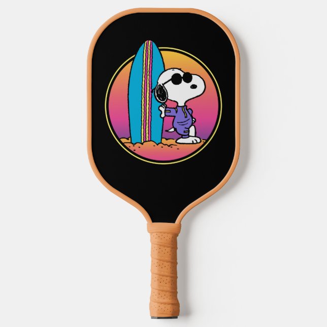 Raquette De Pickleball cacahuètes | Snoopy Beach Beagle (Recto)