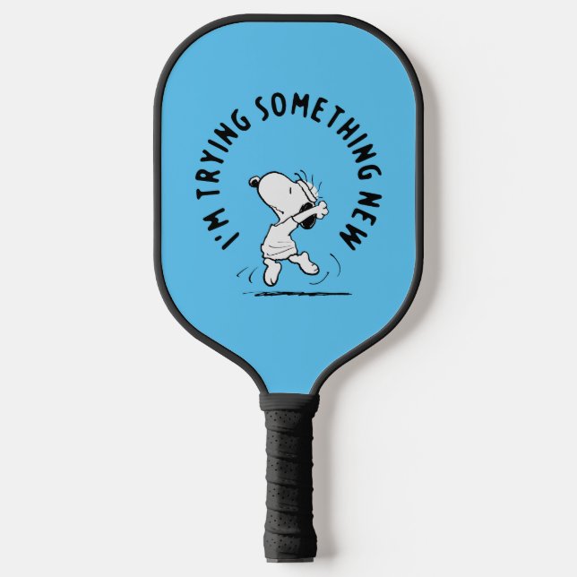 Raquette De Pickleball cacahuètes | Snoopy Essayer Quelque Chose De Nouve (Recto)