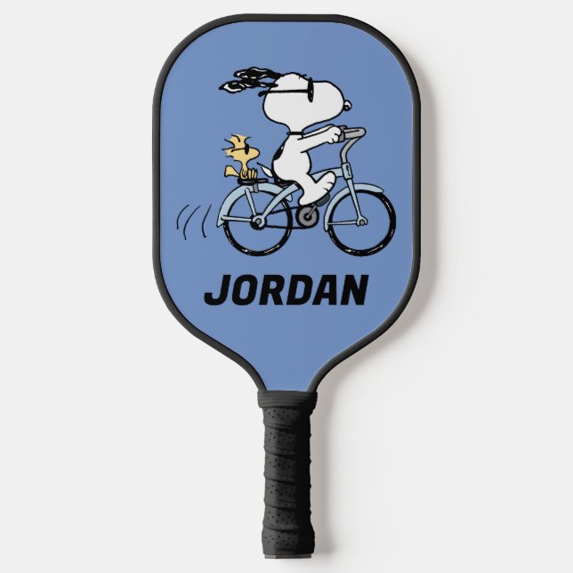 Raquette De Pickleball cacahuètes | Snoopy & Woodstock | Ajouter Votre No (Recto)