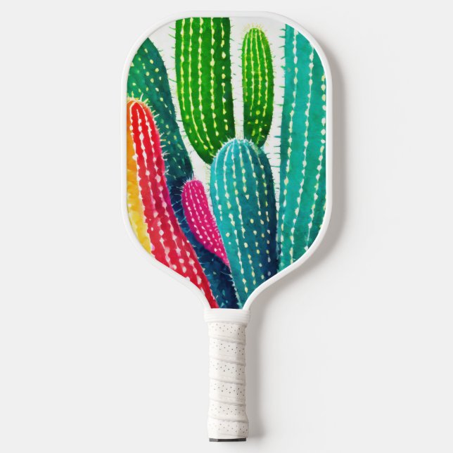 Raquette De Pickleball Cactus aux couleurs vives (Recto)