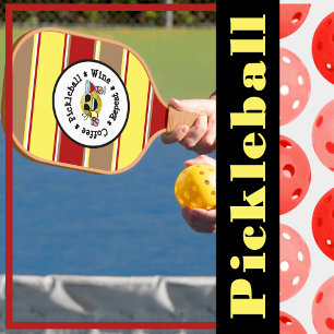 Raquette De Pickleball Café, Pickleball, Vin, Pickleball Répéter Addict
