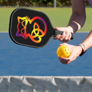 Raquette De Pickleball Calico Gradient Trinity Knot Celtic Cat