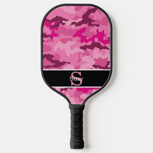 Raquette De Pickleball Camouflage Camouflage Camouflage Rose (Recto)