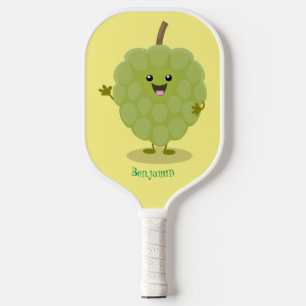 Raquette De Pickleball Caricature de chérimoya à la crème anglaise