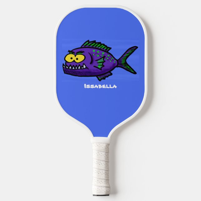Raquette De Pickleball Caricature de poisson de Piranha (Recto)