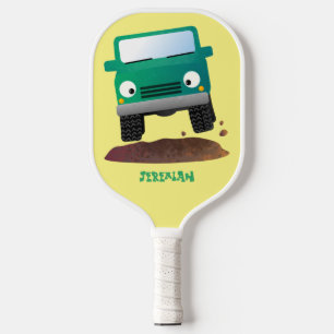 Raquette De Pickleball Caricature de voiture 4 X4 hors route
