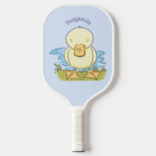 Raquette De Pickleball Caricature jaune mignon pour canard bébé