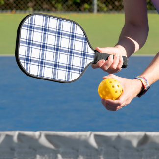 Raquette De Pickleball Carreaux bleus et blancs nautiques