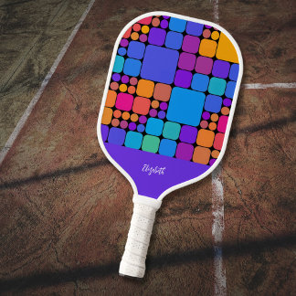 Raquette De Pickleball Carreaux Rétro Personnalisés | Dink Well
