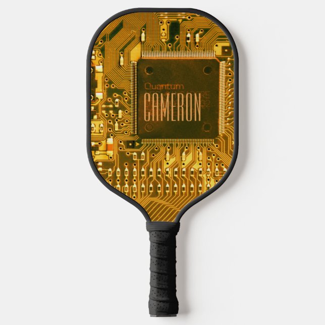 Raquette De Pickleball Carte circuit imprimé Gold PCB Microchip personnal (Recto)