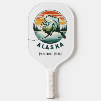 Raquette De Pickleball Carte de voyage de l'état d'Alaska
