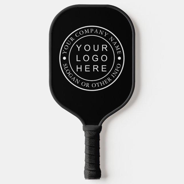 Raquette De Pickleball Cercle Entreprise Logo Noir (Recto)