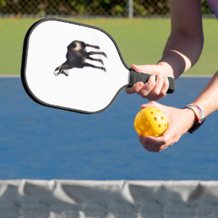 Raquette De Pickleball Chamois de montagne alpin minimaliste sur la neige