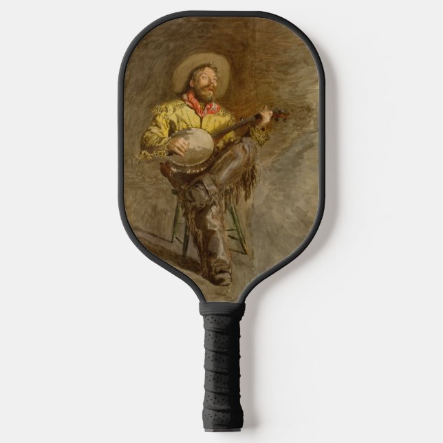 Raquette De Pickleball Chanter Espagnol Cowboy à Banjo jouer à la chanson (Recto)