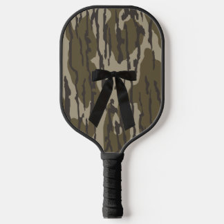 Raquette De Pickleball Chasse Fille Bottom Lands Camo Noir Ruban Nœud
