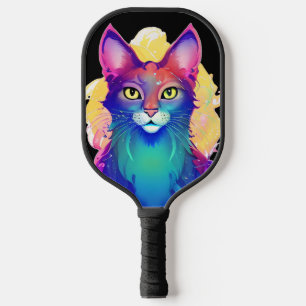 Raquette De Pickleball Chat jaune coloré