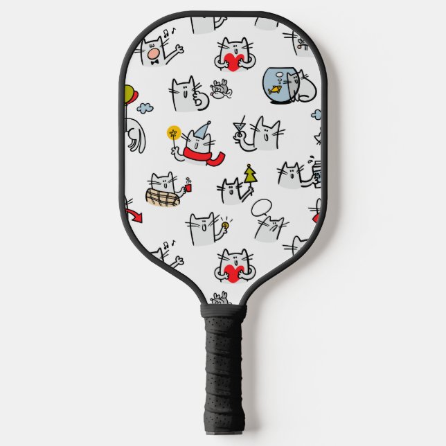 Raquette De Pickleball Chats amusants, lait et magie. (Recto)