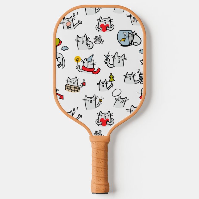 Raquette De Pickleball Chats amusants, lait et magie. (Recto)