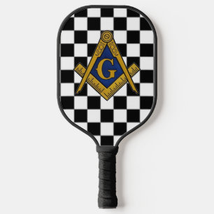 Raquette De Pickleball Chèques maçonniques Freemasons Carré et Compass