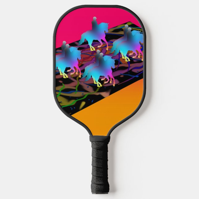 Raquette De Pickleball Chevaux de course bleu Pickleball Paddle (Recto)