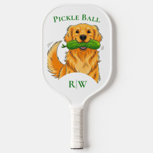 Raquette De Pickleball Chien avec un noeud de cornichon à l'origine de Pi