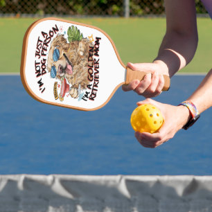Raquette De Pickleball Chien cool avec lunettes de soleil siroter un verr