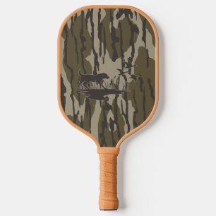 Raquette De Pickleball Chien et canards à peau Camo Bottomland