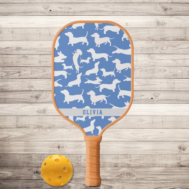 Raquette De Pickleball Chien Wiener Personnalisé, Chien de Saucisse (Créateur téléchargé)