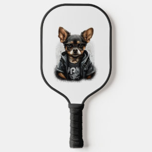 Raquette De Pickleball Chihuahua Cool Chien Rap Hip-Hop Gangster
