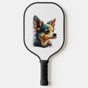 Raquette De Pickleball Chihuahua peinture Abstraite couleur mignonne chie