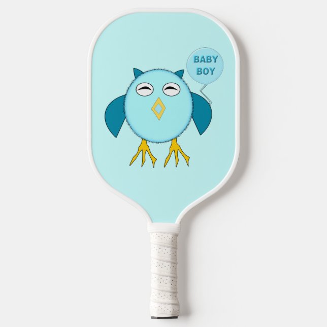 Raquette De Pickleball Chouette Bébé Bleu Cute (Recto)