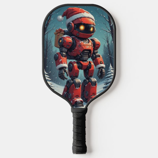 Raquette De Pickleball Christmas Robot  (Recto)
