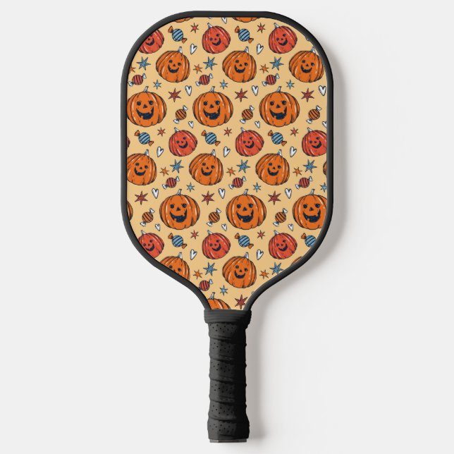 Raquette De Pickleball Citrouille éffrayant Motif Halloween (Recto)