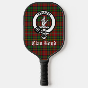 Raquette De Pickleball Clan Boyd Crest Badge & Tartan Custom