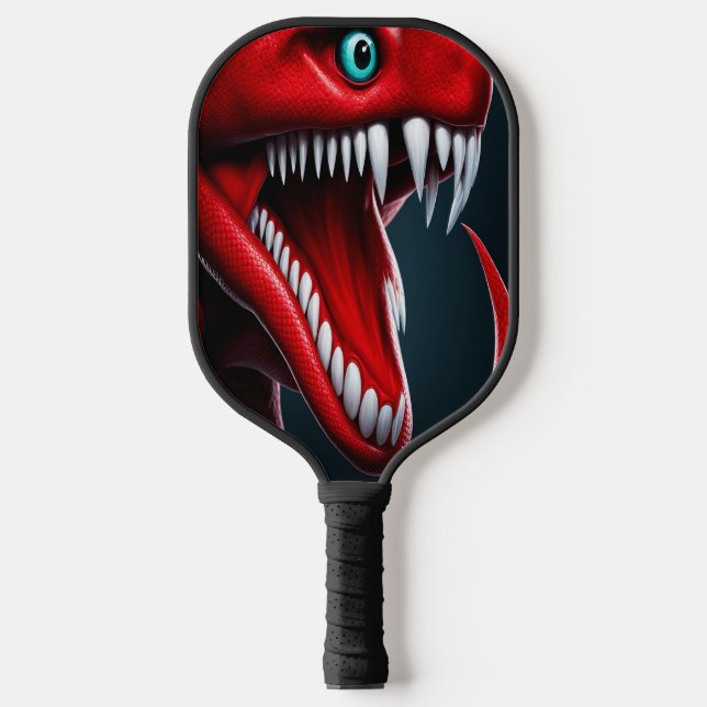 Raquette De Pickleball Cobra serpent avec des écailles rouges vibrantes e (Recto)