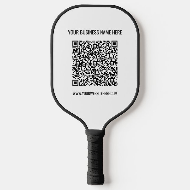 Raquette De Pickleball Code QR personnalisé et Modèle de sélecteur de tex (Recto)