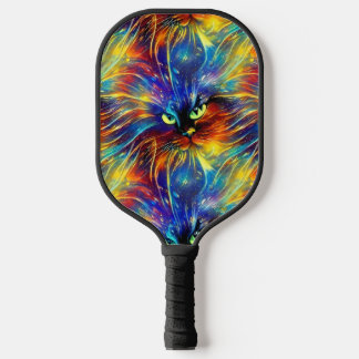 Raquette De Pickleball Cohésif Abstrait Exquis Cat Splashes Simples