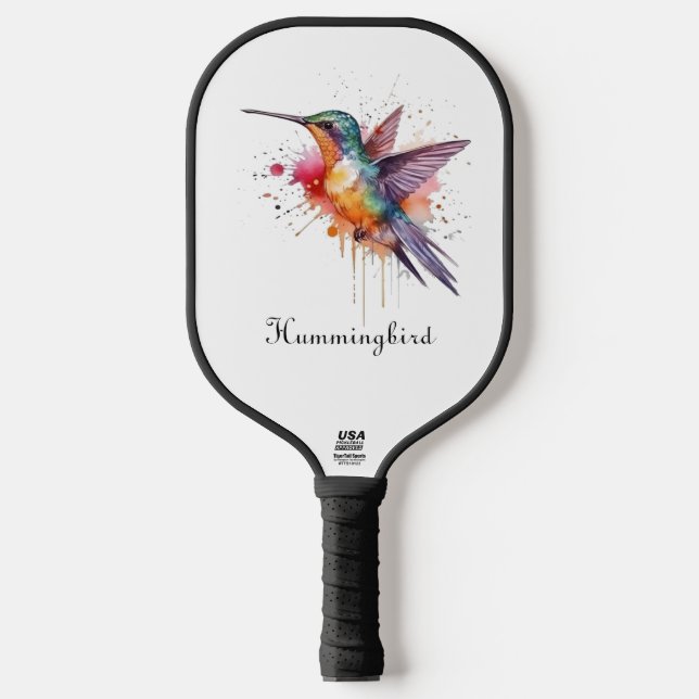 Raquette De Pickleball Colibri exotique en vol, personnalisable (Recto)