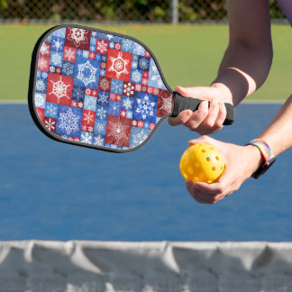 Raquette De Pickleball Collage flocon de neige du 250e anniversaire