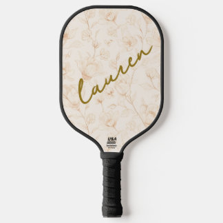 Raquette De Pickleball Conception personnalisée de pickleball avec fleurs
