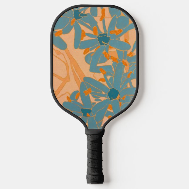 Raquette De Pickleball Contemporary Leaf Design Peach (Recto)