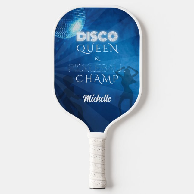Raquette De Pickleball Cool Blue Disco Queen Pickleball Champ (Recto)